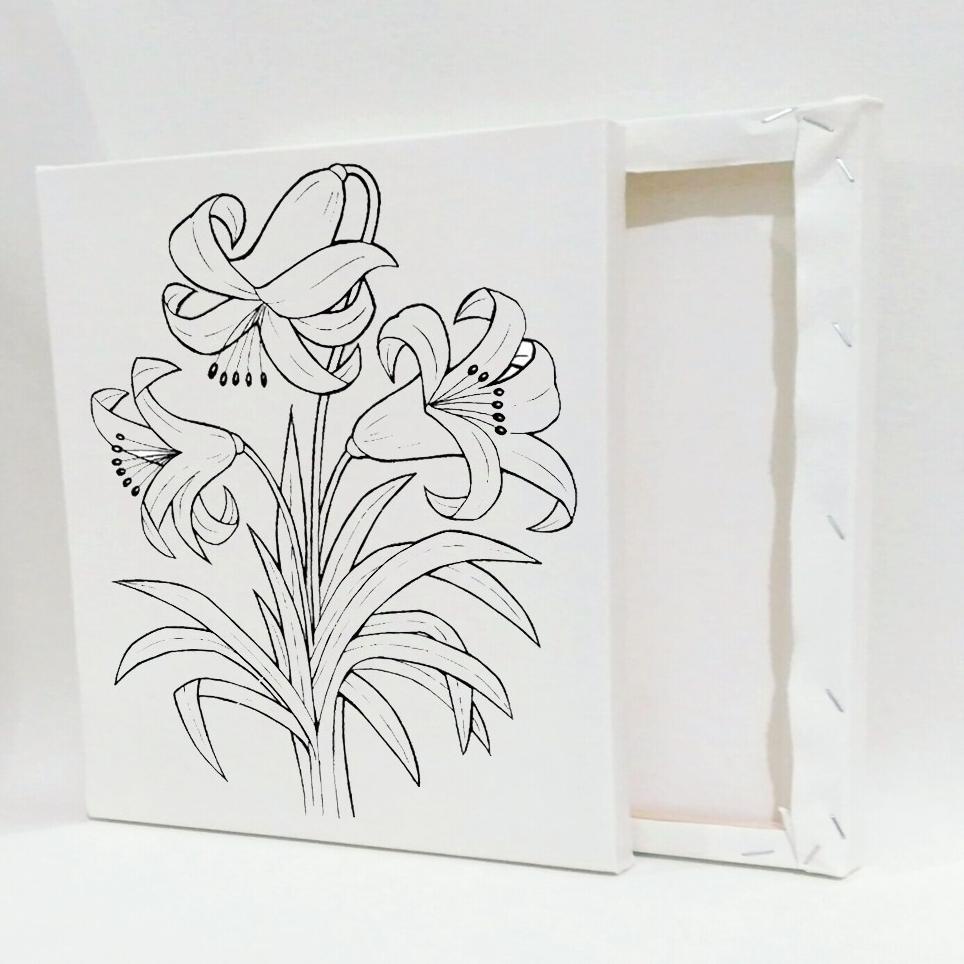 

Kanvas Lukis Sketsa Bunga 20x30 Siap Pakai Kirim Sekarang