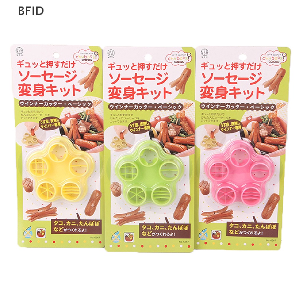 [BFID] 5in1 Flower Crab Octopus Style Ham Pemotong Sosis Barbecue Hot Dogs Cutter [ID]