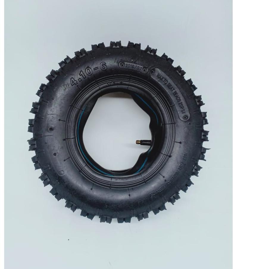 Depan1 4.10-6 Depan Ban Set - Ban Luar-Dalam - Ban Atv Mini - Ukuran 4.10 - 6 Ban ATV - Ring 6