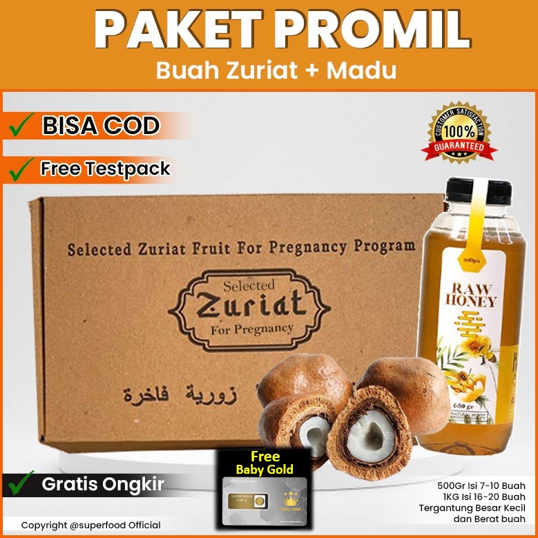 

[ORI] Buah Zuriat Promil 1kg dan Madu 350ml / Free Test Pack Dan Free Mini Gold / Superfood Healthy
