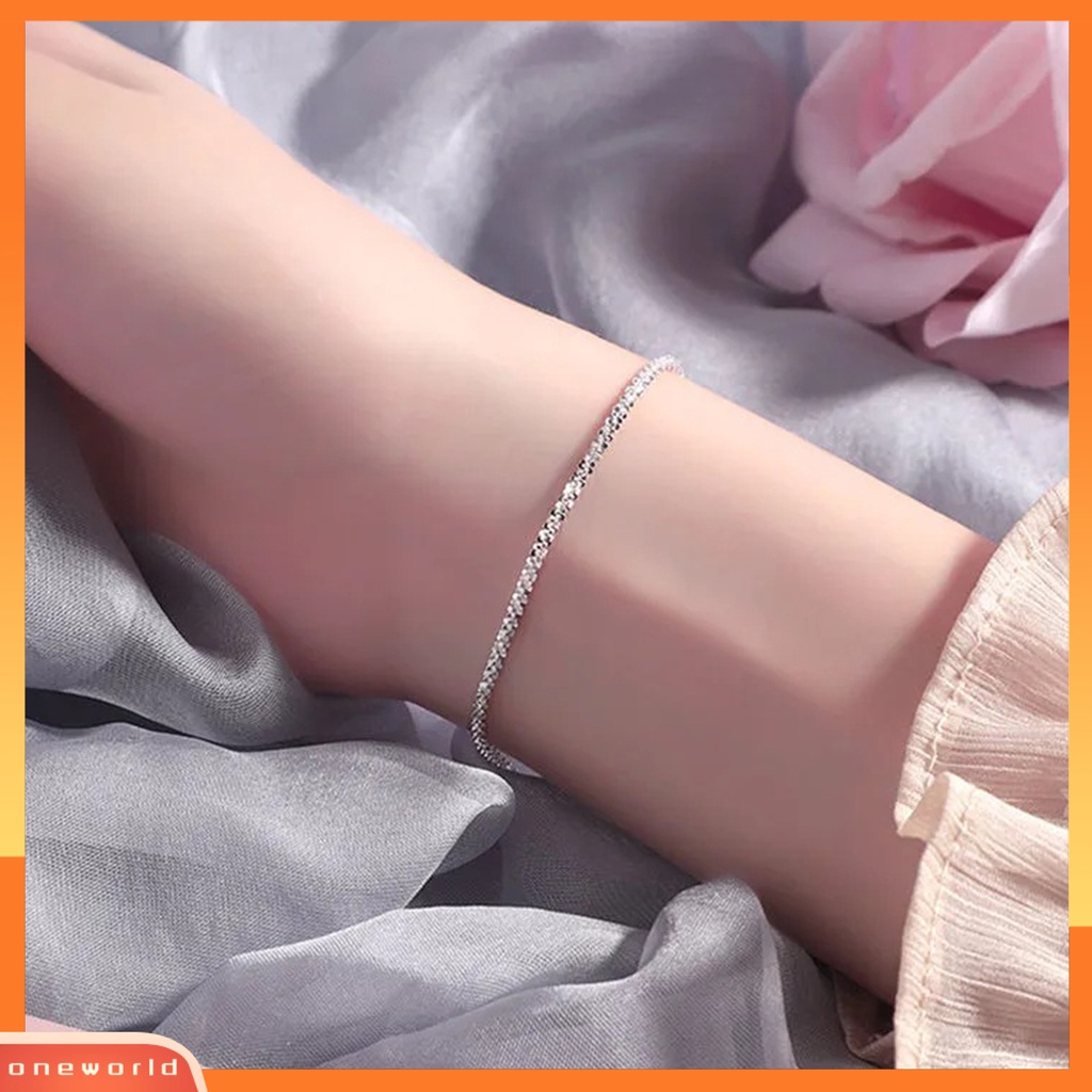 {oneworld} Gelang Permukaan Mengkilap Sangat Dipoles Kompak Wanita Gelang Koleksi Perhiasan Aksesoris Kecantikan