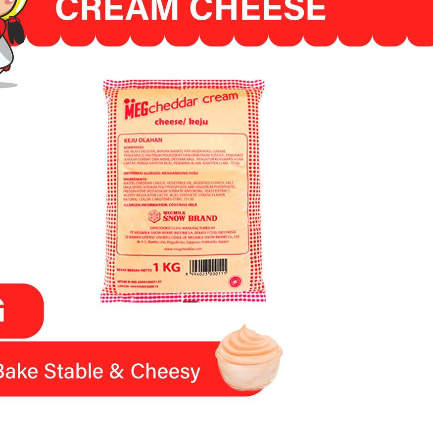 

COD [FG2] MEG Cheddar Cream Keju 1 Kg