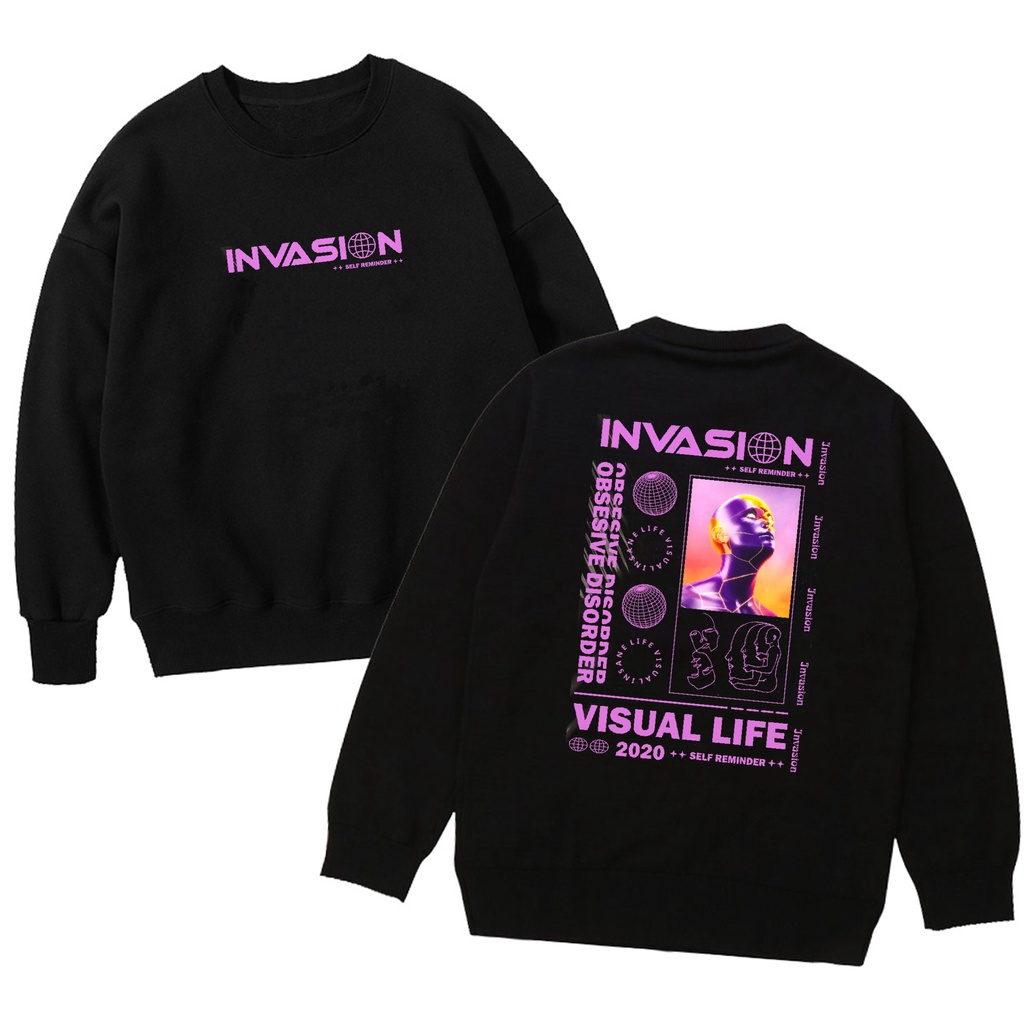 Sweater Crewneck Pria Distro Suiter Oblong Terlaris Switer Crewnek Original Warna Hitam Unisex