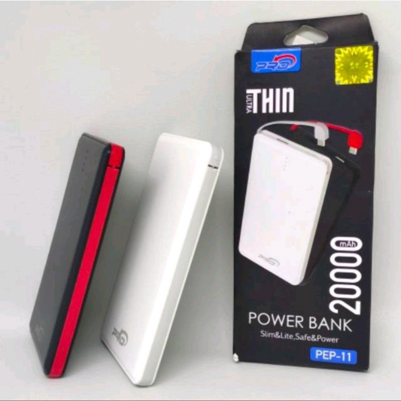 20000mAh Pro Charger Power Bank PB Powerbank Slim LED PEP-11 20000mAh