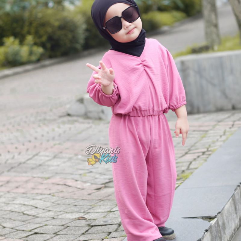 AZALEA oneset/setelan baju anak usia 2-7 tahun /setelan kulot dan atasan crop anak