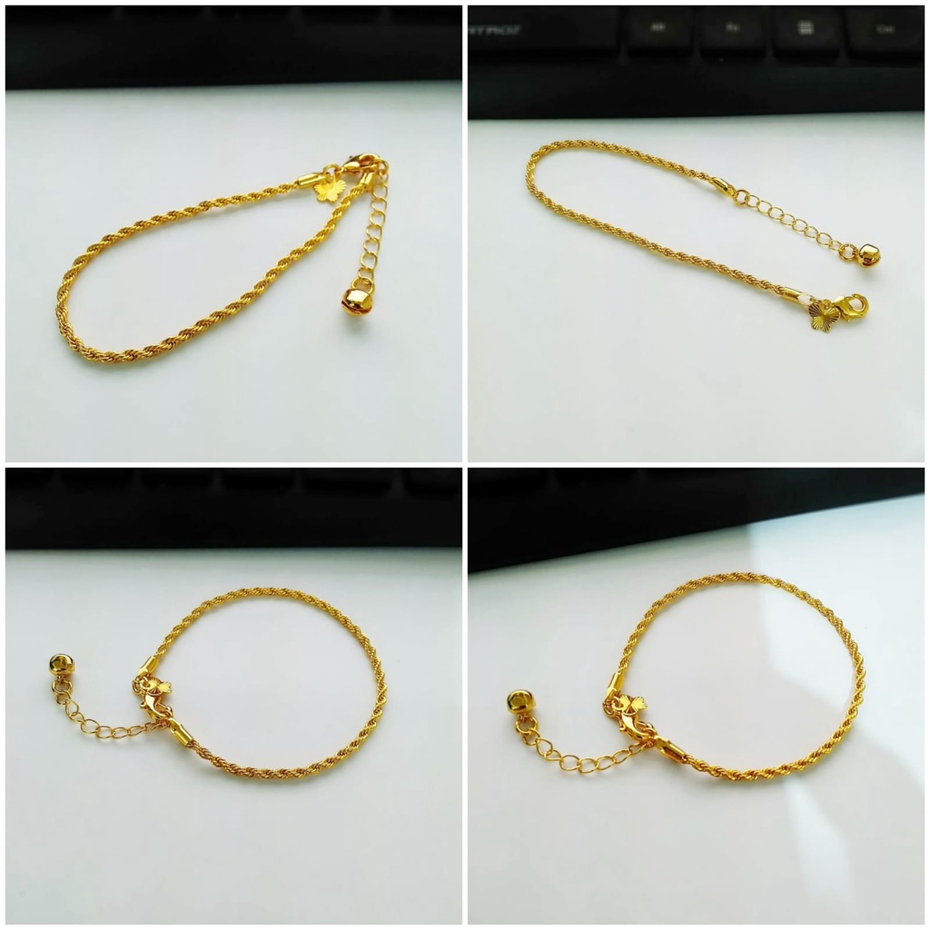 AV182 Grosir Gelang Tangan Rantai Simpel Gelang Tambang Melintir