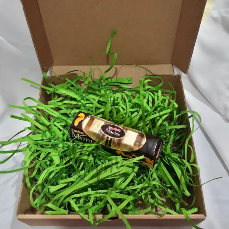 

shredded paper kertas potong alas gift box hijau parrot
