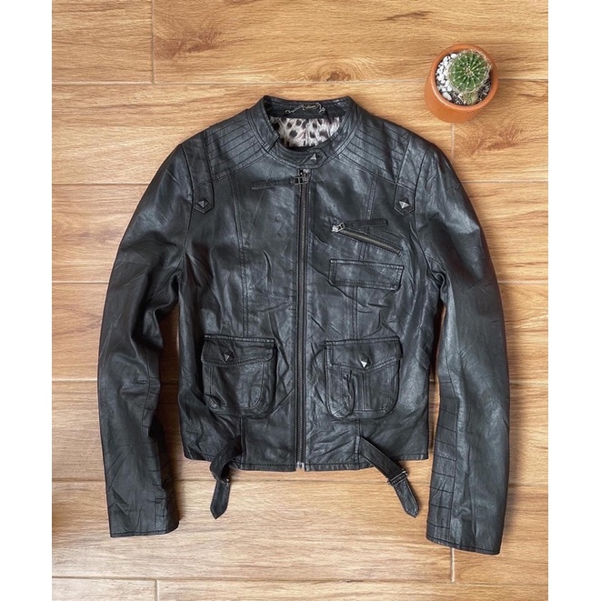 Jaket kulit asli cewek pl bekas preloved second