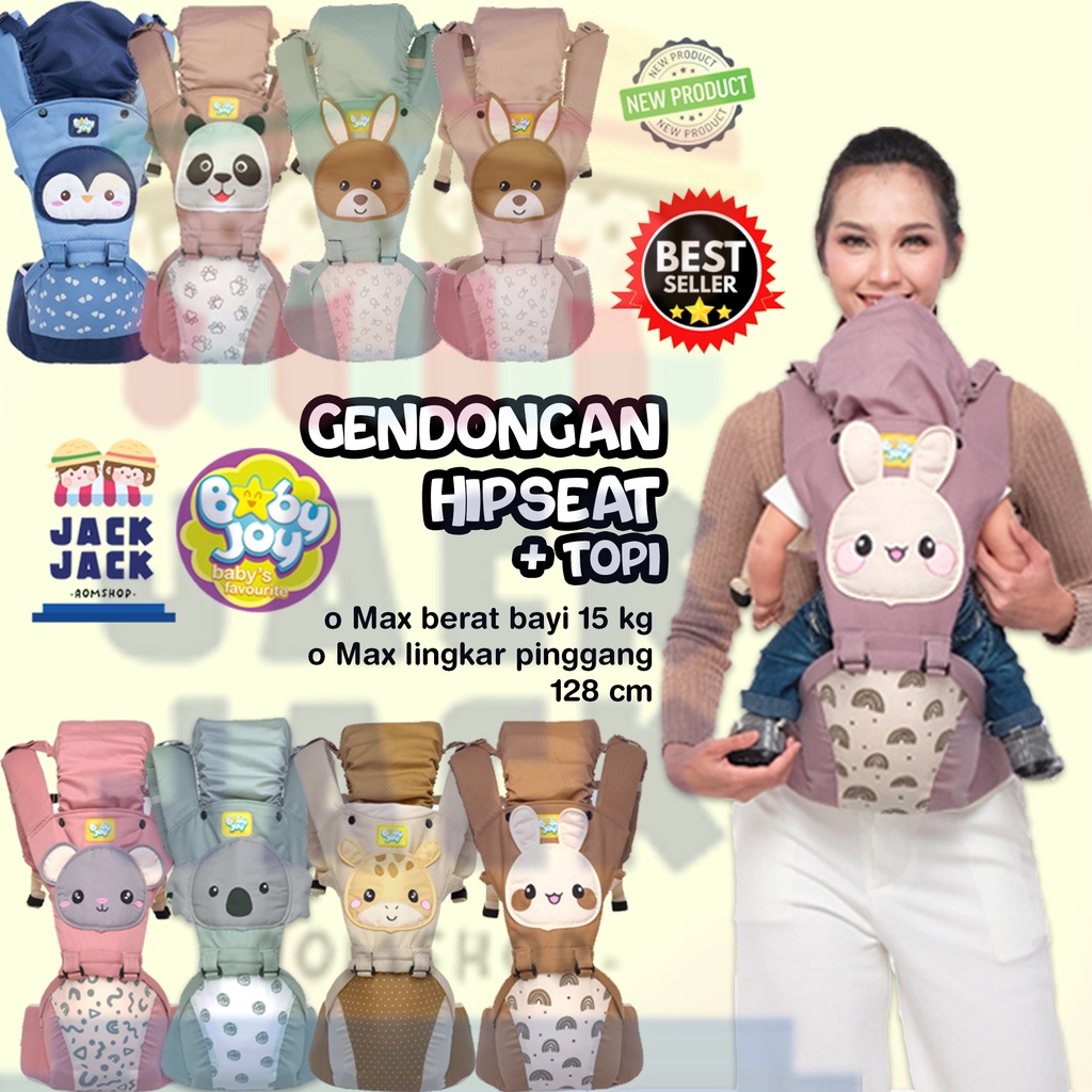 Baby Joy Gendongan Hipseat | Baby Joy Gendongan Bayi Depan Mickie Rabbit Pinguin Series