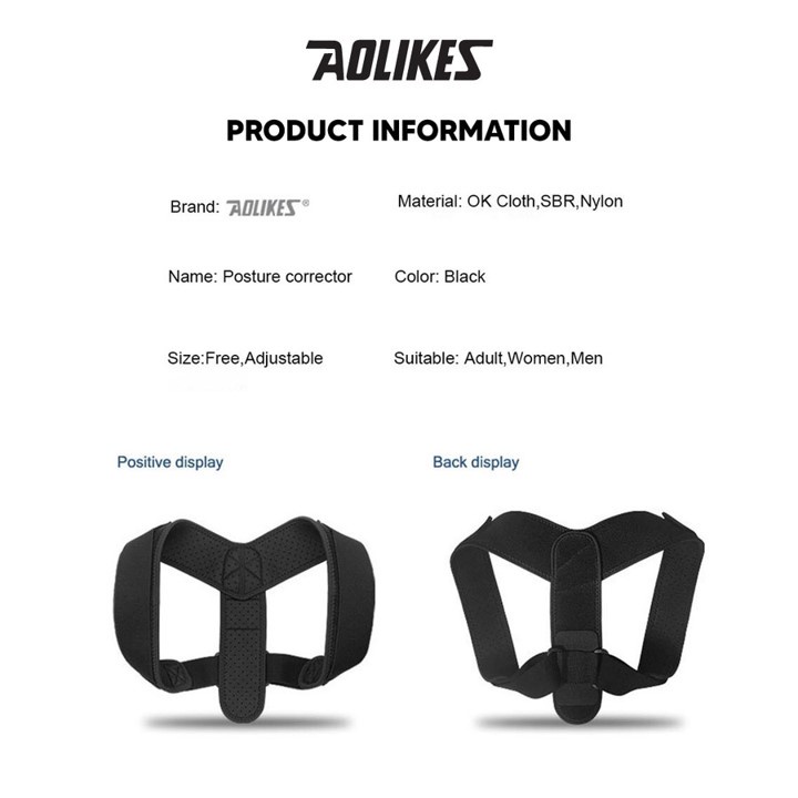 Aolikes Posture Corrector Back Support Penegak Punggung Postur Badan