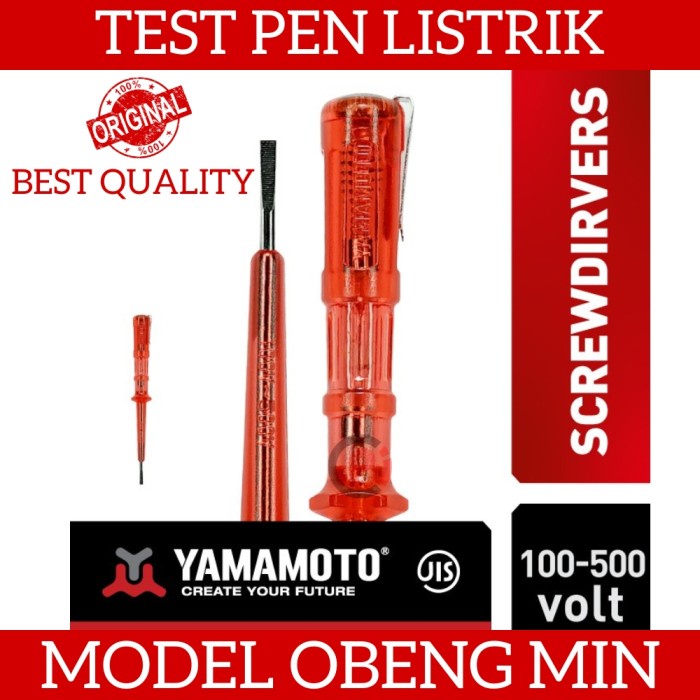 YAMAMOTO Obeng Min Tespen Test Pen Listrik Bahan Kokoh Premium Quality