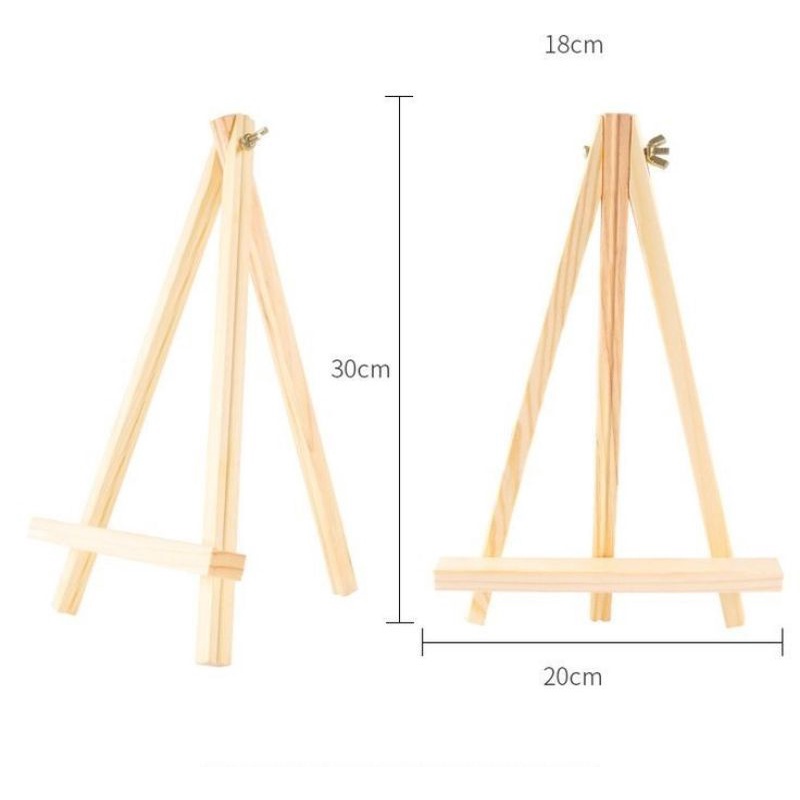 

WOODEN EASEL MINI STANDING FOTO TRIPOD KAYU