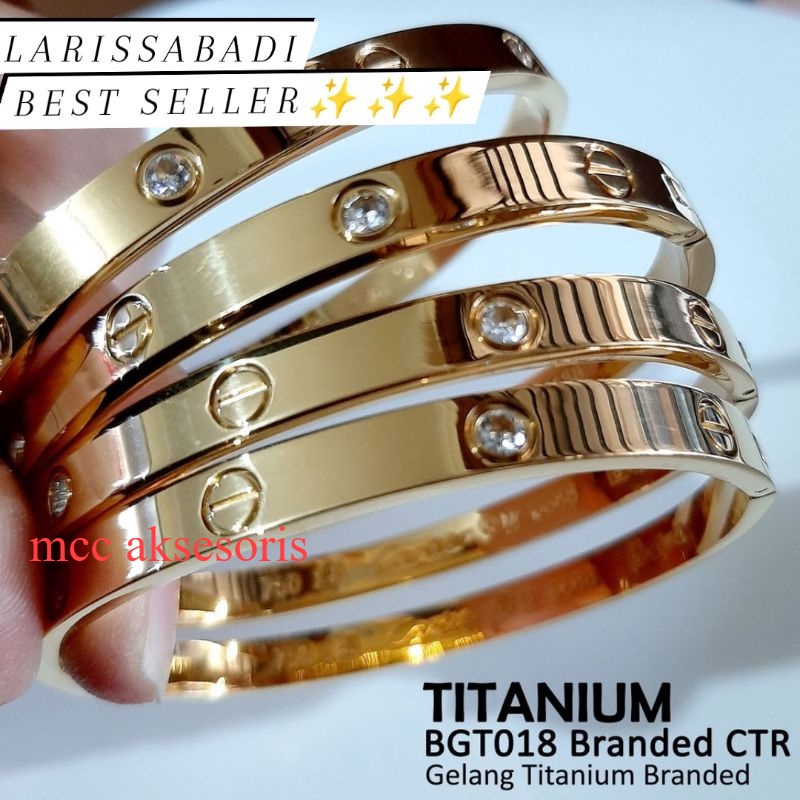 TITANIUM Gelang dewasa car**tier premium murah