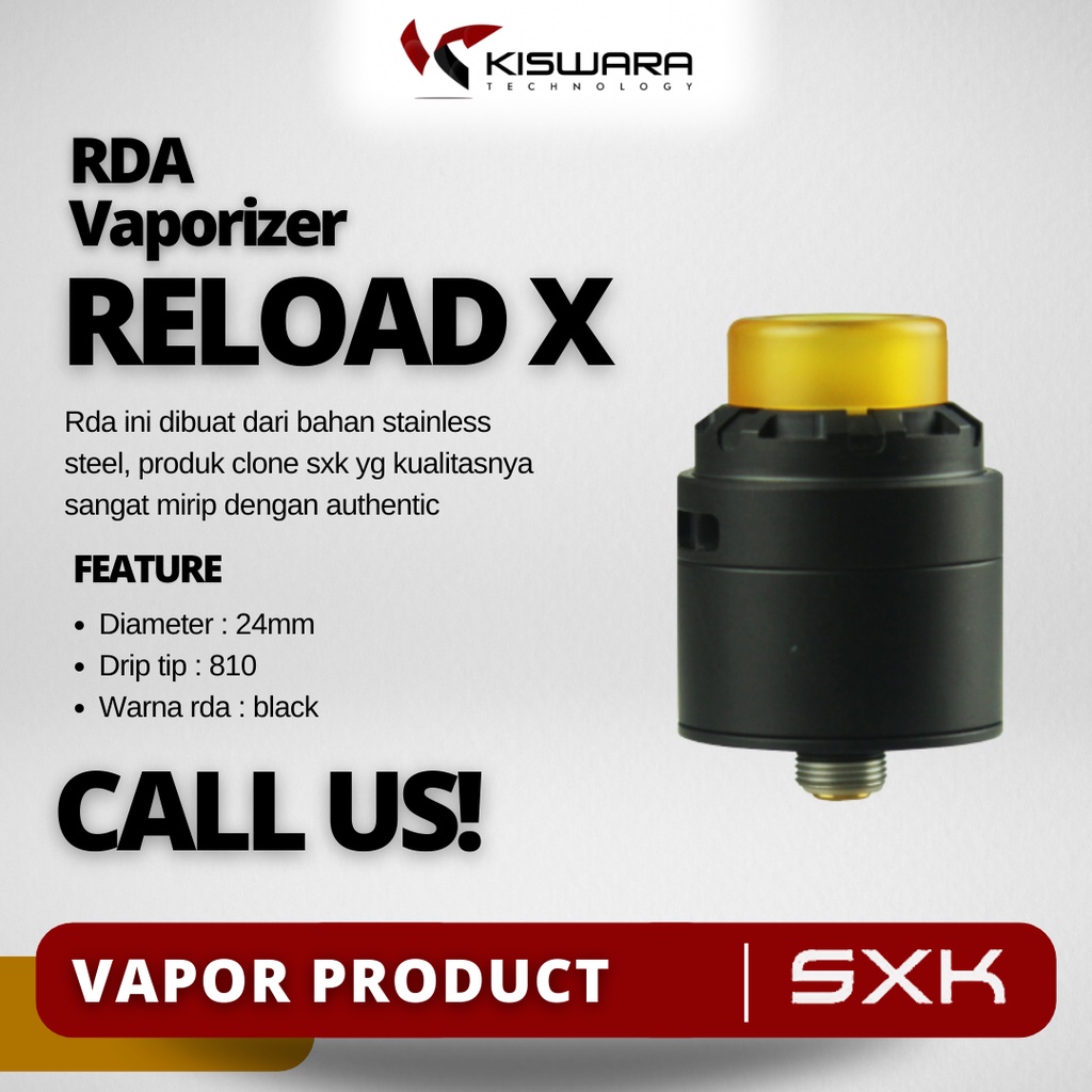 Reload X 24 RDA Clone SXK Atomizer BLACK