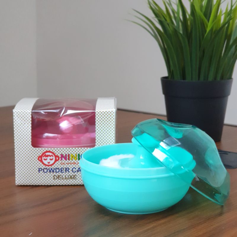 TEMPAT BEDAK BAYI SINGLE PLUS SPONS BEDAK SINGLE DODO | NINIO | BOY / GIRL - BABY POWDER CASE