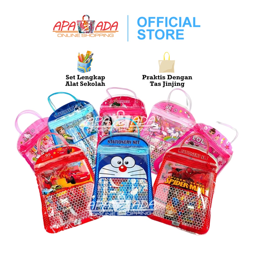 

Apazada Paket Alat Tulis 7 In 1 Set Tas / Alat Tulis Study Set Fancy Murah / Stationery Set + Tas ZK-802