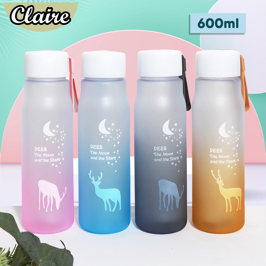 Botol Minum Rusa Bulan Bintang Warna Doff / Botol Minum Deer Moon And Star 600ml