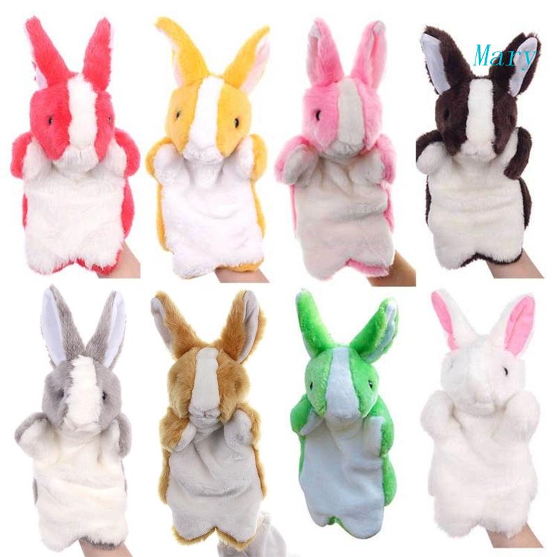 Mary Bunny Hand Puppets 12 &quot;Boneka Tangan Boneka Kelinci Binatang Lembut Untuk Anak