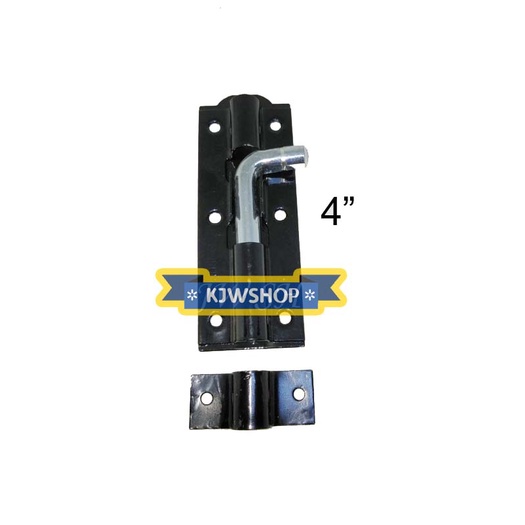 Grendel 4" Slot Pintu Ukuran 4 Inch Selot Kunci Pintu Bahan Besi Tebal Plat Dobel 4" warna Hitam Gre