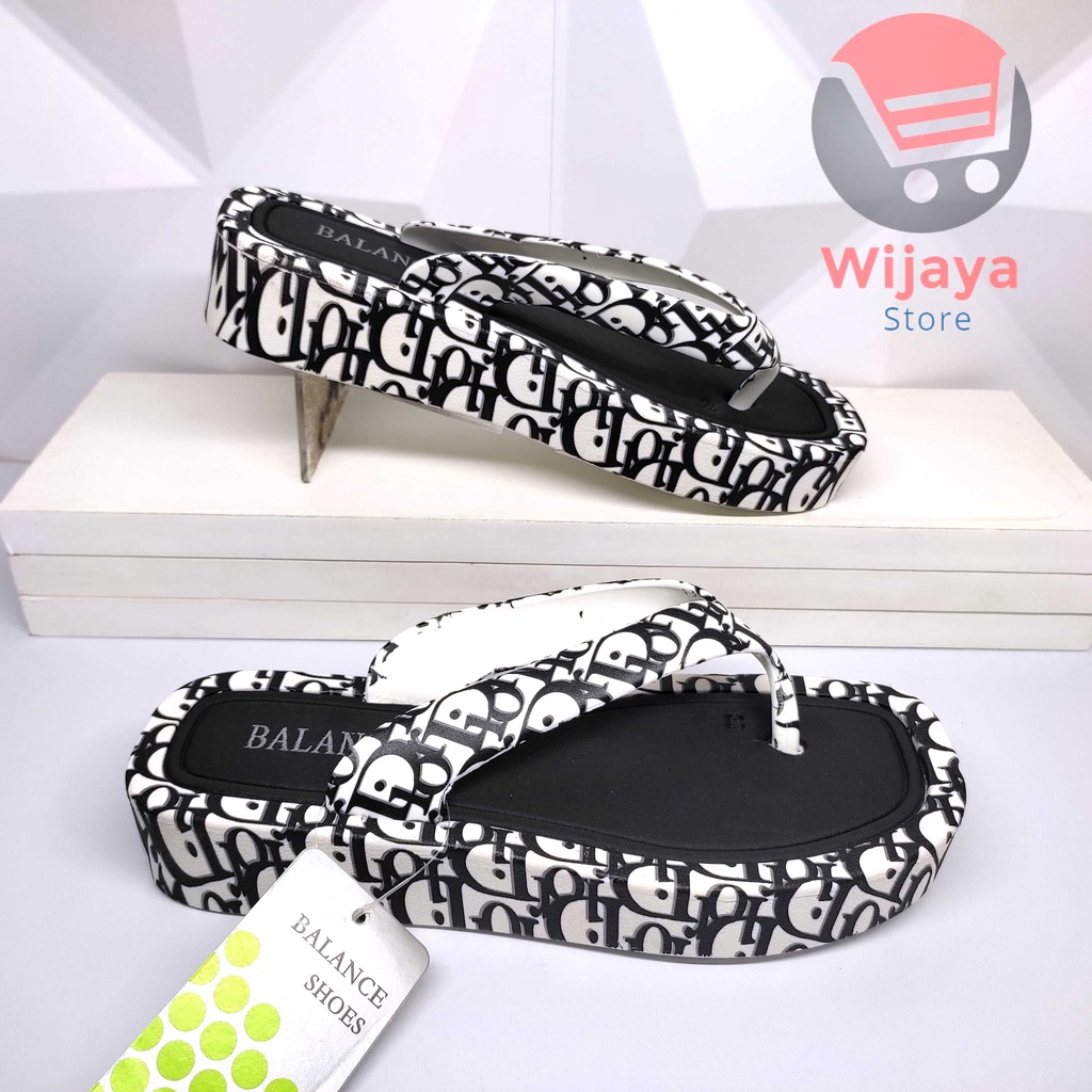 Sandal  BALANCE 944 Wedges Jepit Wanita IMPORT Sendal Jelly Cewek Perempuan