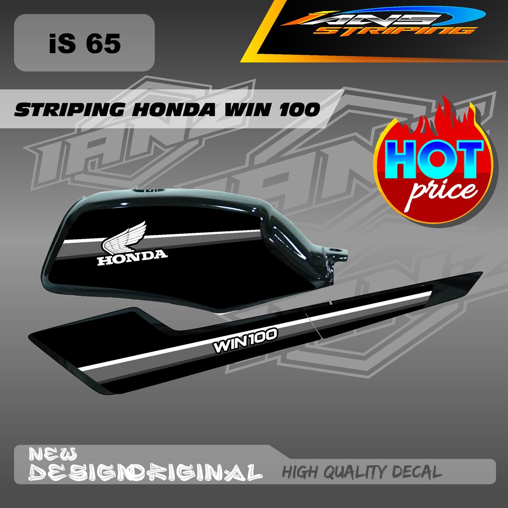 NEW STRIPING STIKER HONDA WIN 100 HOLOGRAM / STIKER HONDA WIN 100 STANDART / LASER CROM IS65