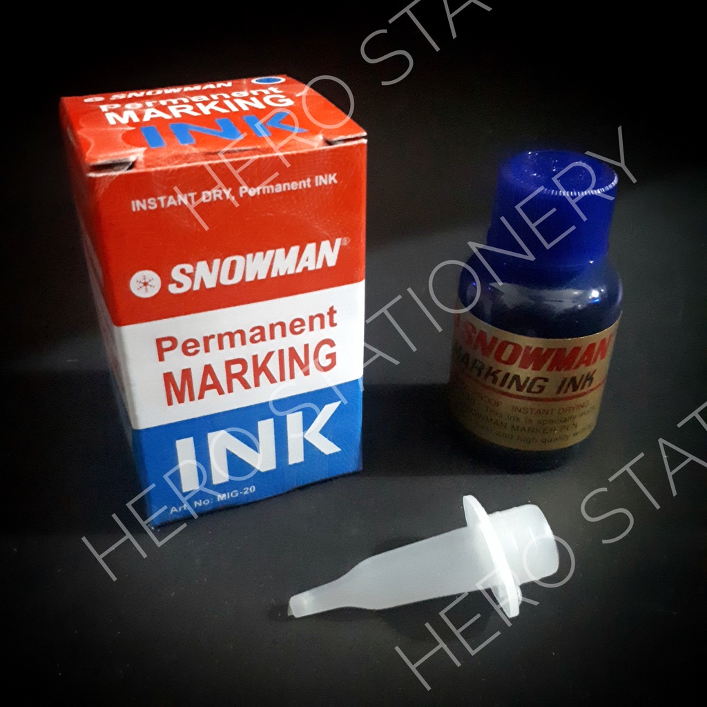 

Snowman ink refill tinta spidol permanen hitam biru merah