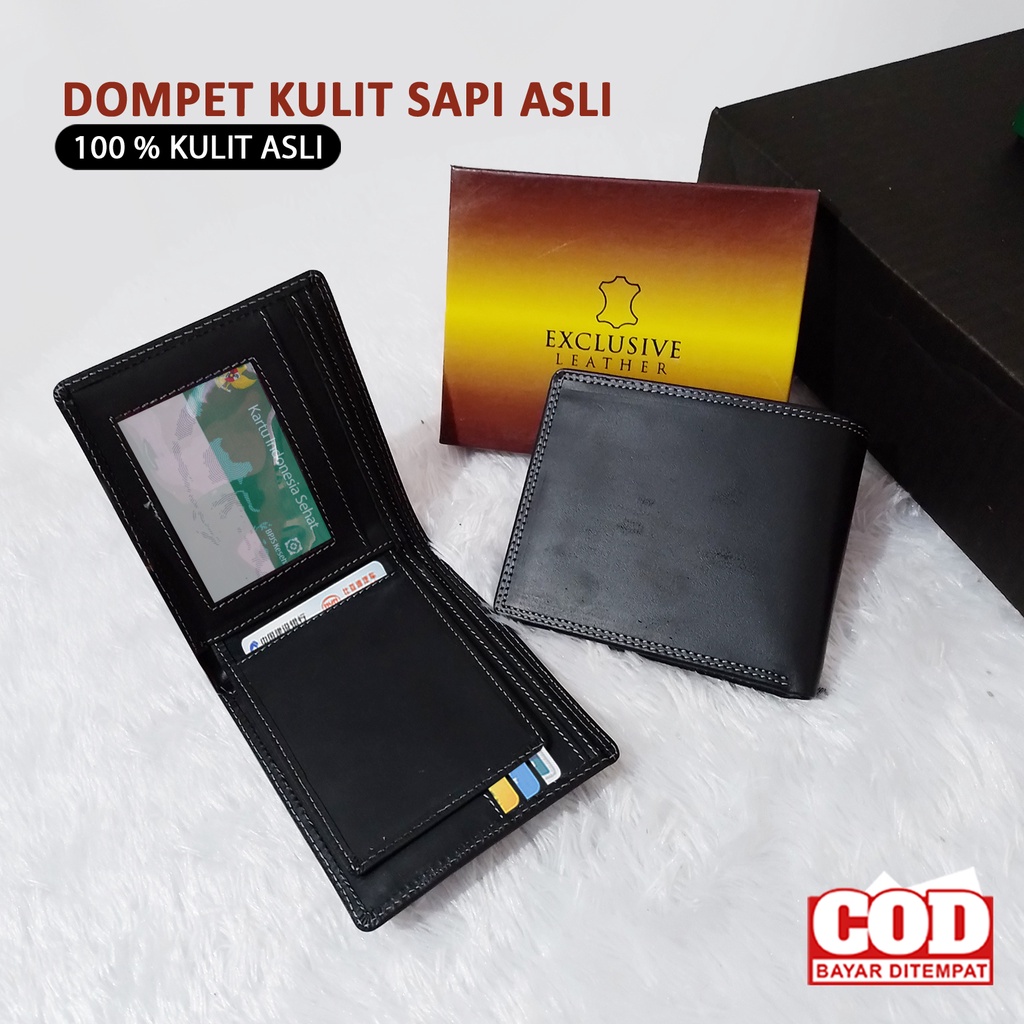 Dompet Cowok dompet kulit sapi asli dompet lipat pria dompet uang kertas dan slot kartu dompet pria terbaru