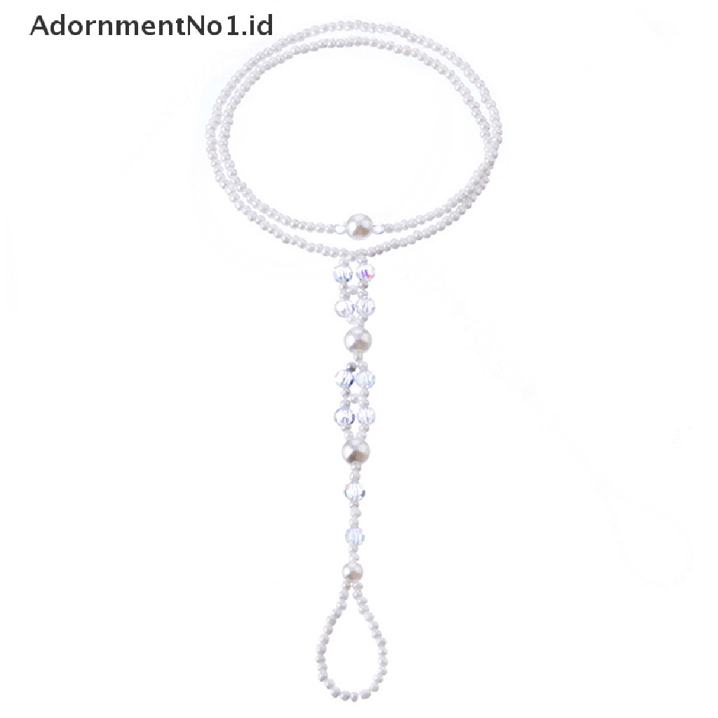 [AdornmentNo1] Mutiara Barefoot Sandal Anklet Kaki Rantai Toe Ring Pantai Gelang Kaki Untuk Wanita [ID]