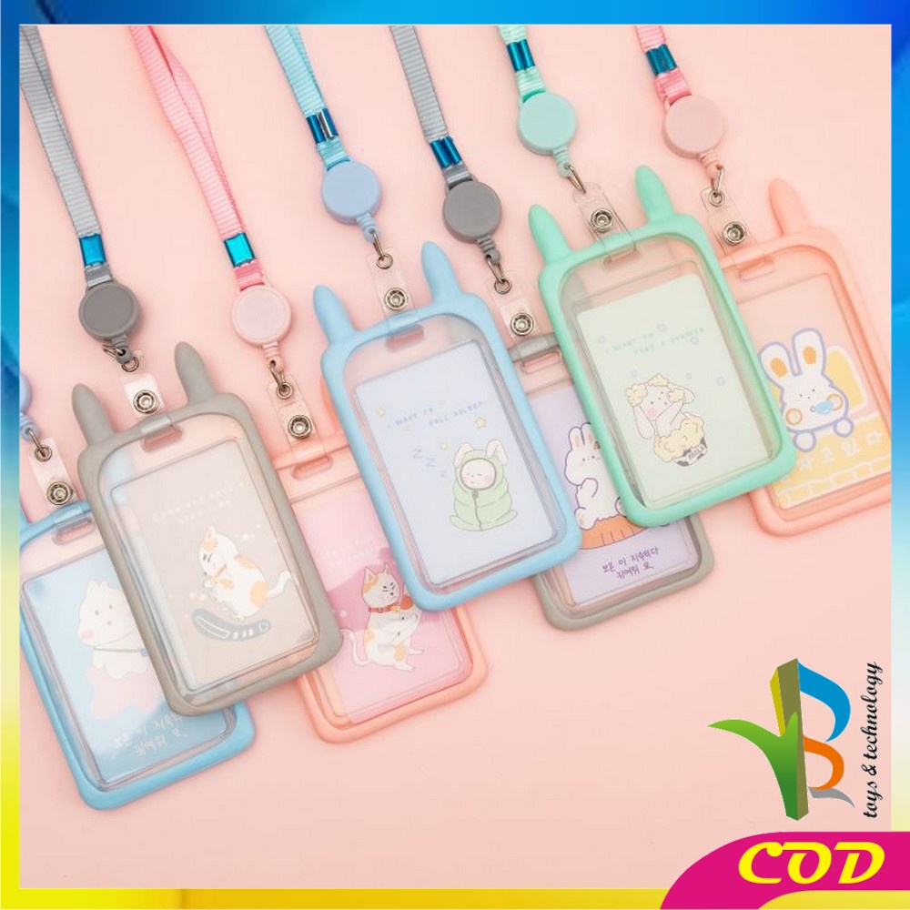 RB-C324 Name Tag ID Card Holder Gantungan Kartu Nama Atau Panitia Motif Kartun / Tali ID Card Nama / Gantungan Tali Kartu Akses Kantor MRT Busway Lanyard