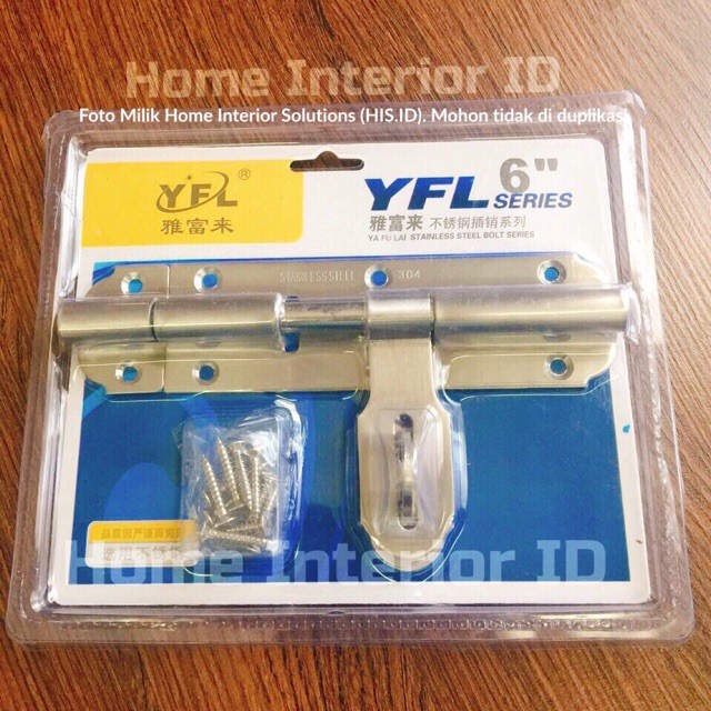 Grendel Grendel Pagar Pintu Overval 6 Inch Stainless Steel 304 - 100 Berkualit