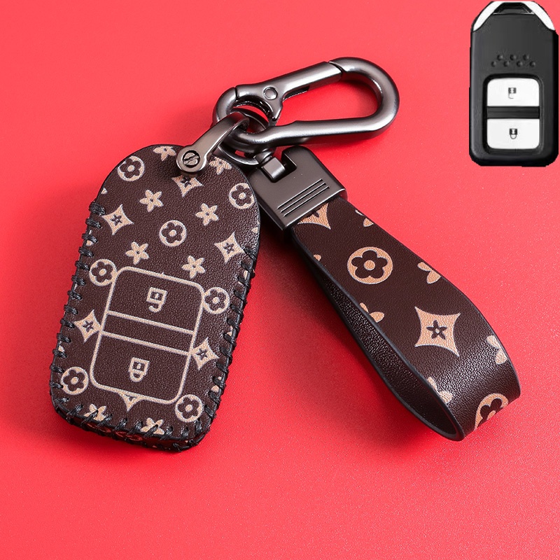 Untuk Honda Key Case Cover Kulit Accord BRV HRV CRV Jazz Civic City Smart Key Remote Cover