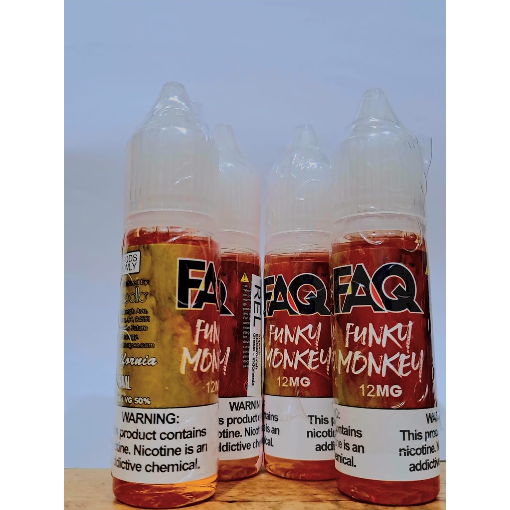 NEW LIQUID FAQ FUNKY MONKEY 15ML 12MG AUTHENTIC