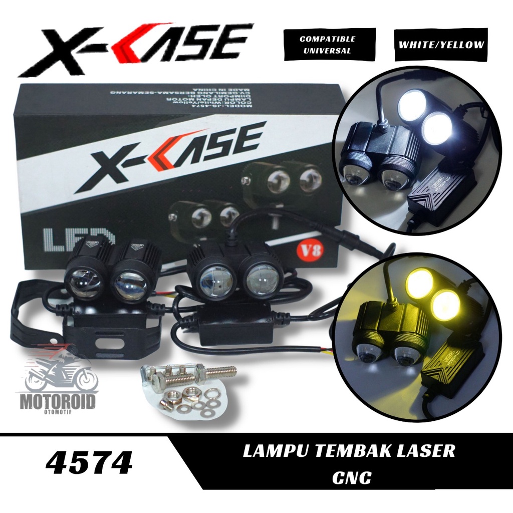 Laser FOGLAMP 2 LENS SEPASANG SUPERBRIGHT Hi LOO LAMPU TEMBAK LASER MOBIL MOTOR UNIVERSAL