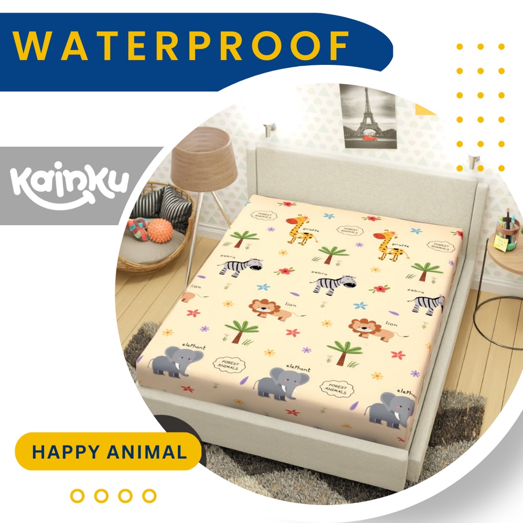 Sprei Tinggi 30 Waterproof Ukuran 120x200 MOTIF anti air anti ompol #WP120T30