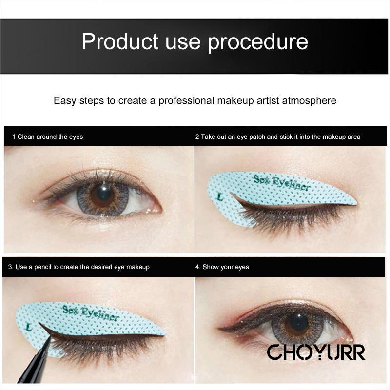 【COD】Stiker Cetakan Eyeliner Dan Shadow Bahan Non Woven Untuk Anak Perempuan Eyeliner Template Stickers Eyeliner Stencils Drawing Card eyeliner Defining Makeup Tools-CH