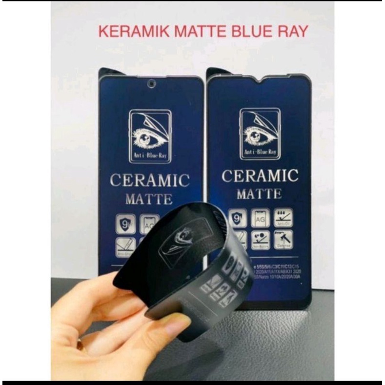 TEMPER GLAS BLUE CERAMIC MATTE ANTI GORES FOR REDMI NOTE 10/10S/NOTE 11