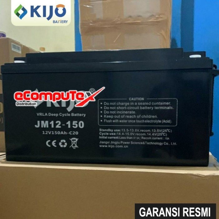 BATERAI UPS VRLA 12V 150AH KIJO / BATTERY AKI KERING 12 VOLT 150 AH ACCU