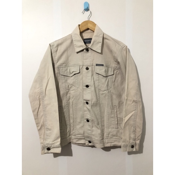 Jacket Canvas Roughneck Light Grey Jaket Kanvas Preloved