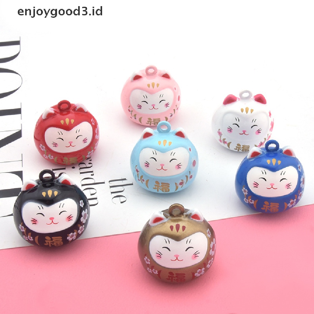 [Rready Stock] Lucu Kartun Jepang Lucky Cat Keychain Lucky Cat Trinket Car Key Pendant (ID)
