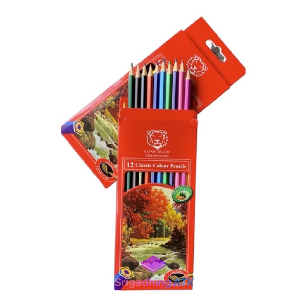 

SAFARI PENSIL WARNA 12W PANJANG (1PACK) - PENCIL COLOURS 12 WARNA MURAH