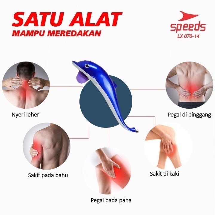 Alat Pijat Elektrik Terapi Infrared Dolphin Massager Dolpin