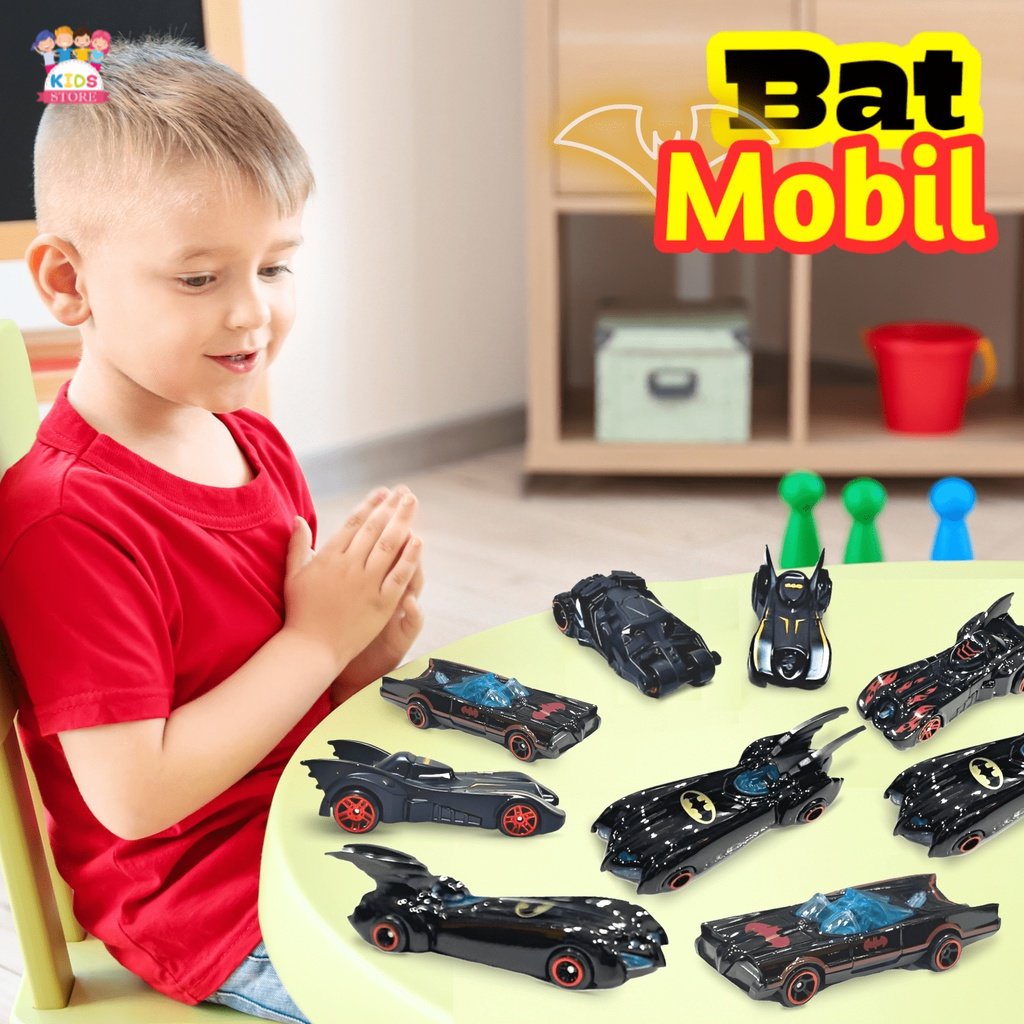 Diecast Mobil Batman Set 6pcs | Mainan Anak Laki Laki Mobil Mobilan | Kado Ultah Anak Cowok 2-3-4-5-6-7 Tahun