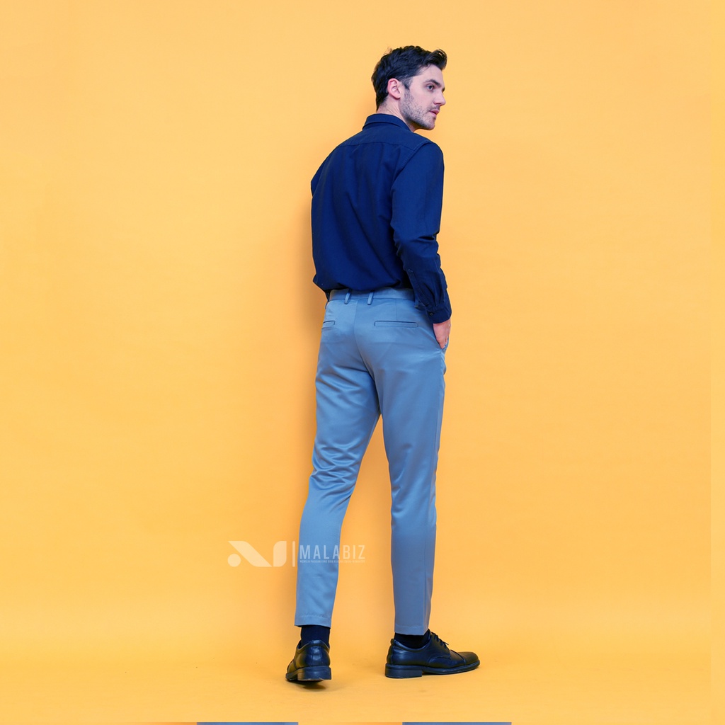 SKY - Ultra Slim Fit Pencil Celana Formal Pria || SKY - Skinny Fit Celana Formal Pria Ketat Ramping