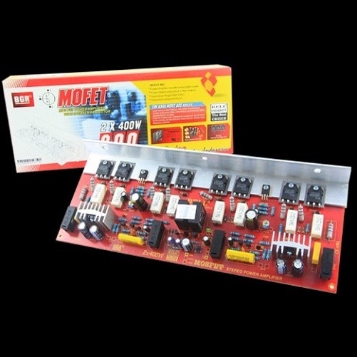 Kit PA. Mosfet 2x400W Bell ( 800W RMS ) Power Ampli Amplifier Stereo 800Wat 2x400 Mofet Elco Dioda T