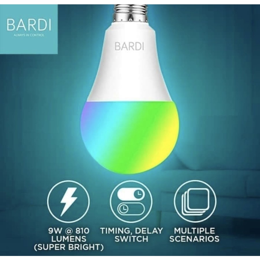 BARDI smart light bulb lamp LED RGB 9W