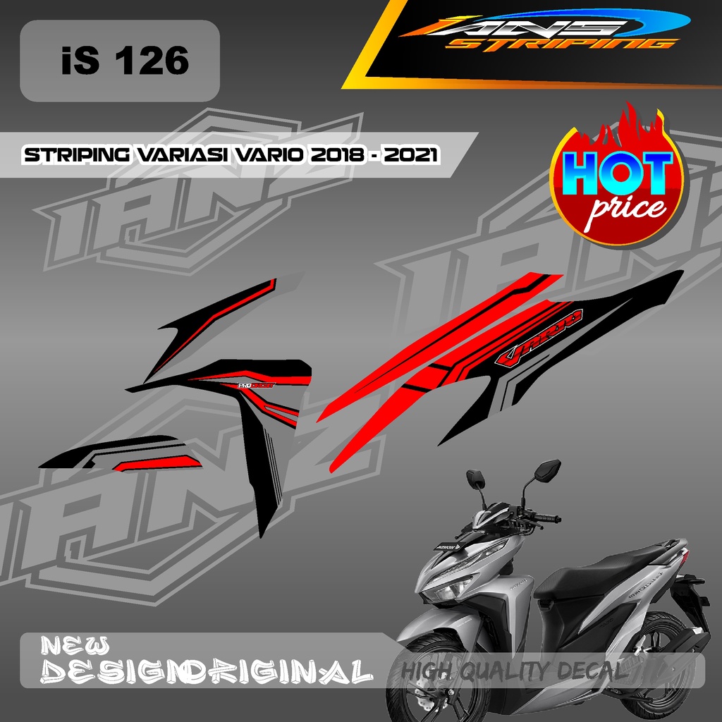 STIKER BODY VARIO Led Vario 150 MOTIF GRAFIK RACING BAHAN HOLOGRAM / NON HOLOGRAM IS126