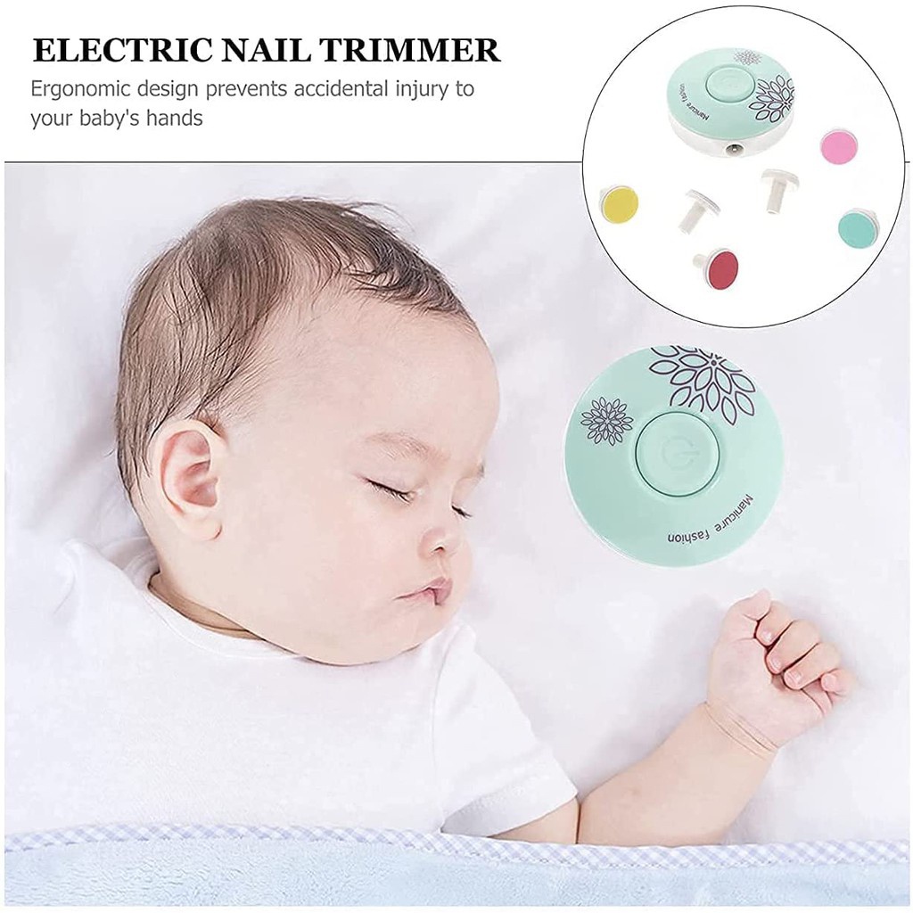 6Pcs Baby Nail Set Nail Trimmer Electric Gunting Kuku BayI Manicure Set Bayi Kaki dan Tangan 6 in 1 Pemotong Kuku Bayi dan Dewasa Perlengkapan Baby Care Elektrik Grinding pedicure manicure Alat Kikir Kuku