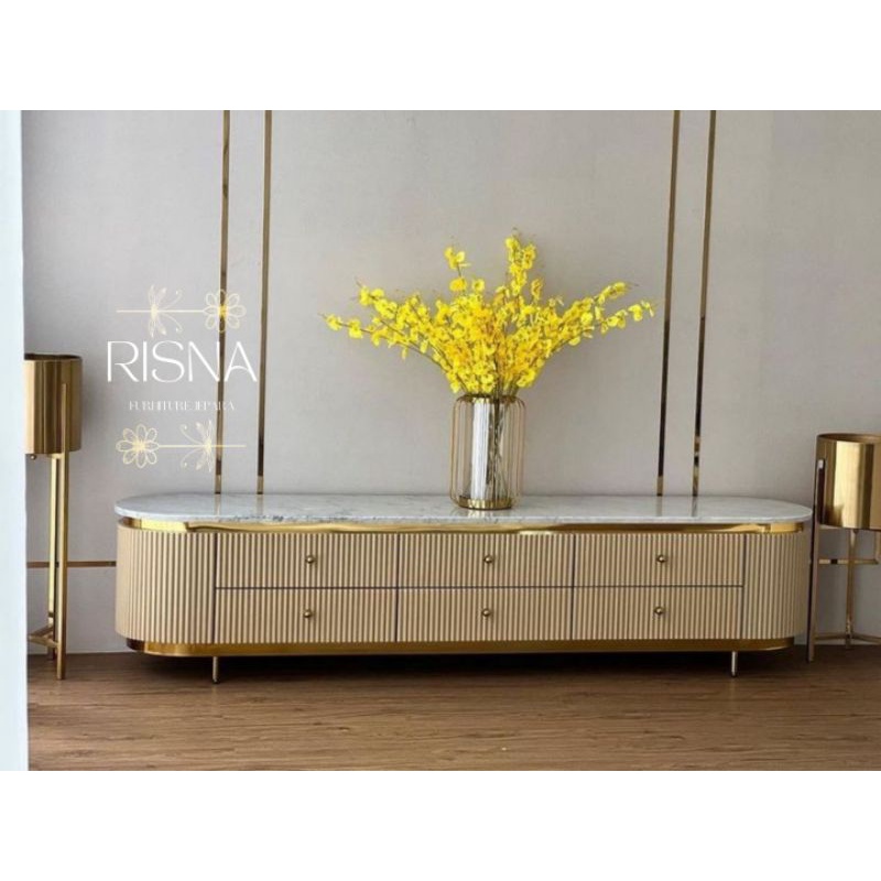MEJA TV TOP MARMER ASLI#CABINET TV MARMER#BOFET TV MARMER