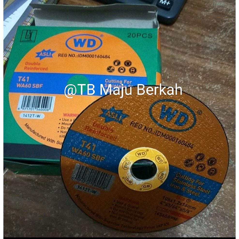 Cutting WD atau Mata Gerinda Potong Tipis 4"