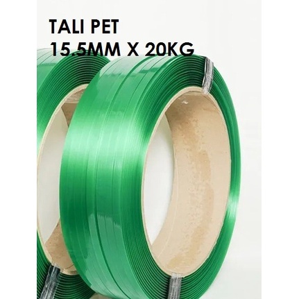 

Selotip Tali Strapping Band Tali Packing Pet 15.5Mm X 20 Kg Hijau